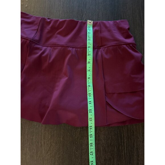Athleta Burgundy Momentum Tiered Tennis Athletic Performance Skort Size M - Picture 6 of 9